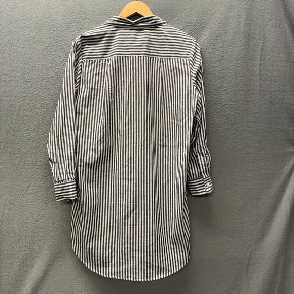 Walter Baker Tunic Floral Embroidered Striped Boho Coastal Cotton Womens Small - Picture 3 of 10